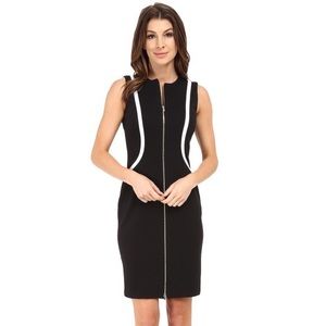 Calvin Klein Front Zip Sheath Dress